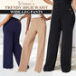 👖Three Lengths Available🍂High Stretch Tummy Control Button Wide Leg Trousers