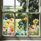 ✨LAST DAY SALE 49% OFF!-💐Colorful Floral Bouquet Window Sticker 🖼️