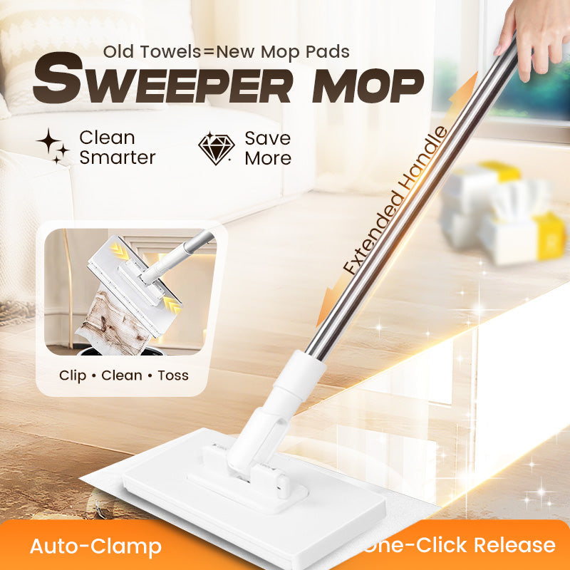 🎅Christmas Sale-Up to 70% OFF!!🏠Disposable Dust Mop with 4 Reusable Cloths