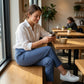 ⏳LIMITED OFFER 50% OFF🌞Women’s Fitted High-Waisted Zip-Pocket Trousers - 👖Lightweight, Breathable, Soft 26\"/27\" Ankle Pants with Zipper Pockets