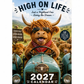 ⏳📅LAST DAY SPECIAL PRICE ￡5.99⚡50K+ SOLD💕2027 Funny Highland Cow Wall Calendar | A4 Hanging Calendar | Designed by Isabel Kline