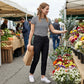 ⏳LIMITED OFFER 50% OFF🌞Women’s Fitted High-Waisted Zip-Pocket Trousers - 👖Lightweight, Breathable, Soft 26\"/27\" Ankle Pants with Zipper Pockets