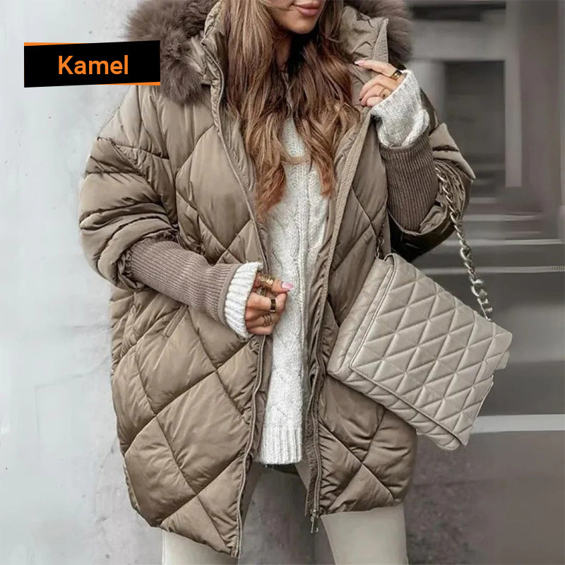 💥Winterschlussverkauf👉🔥Damen Midi parka with knitted sleeves❄️💝