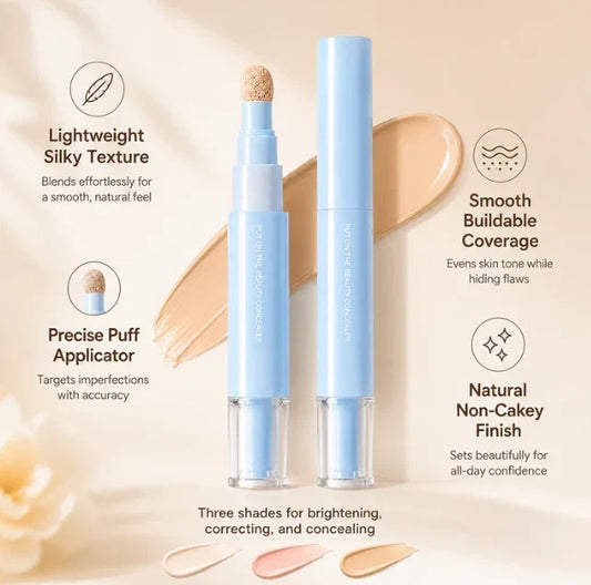 🏆 Last Day Special Price £5.19! 💙Buy 1 Get 1 Free💙Dual-effect Concealer & Foundation Eye Concealer - 24-hour long-lasting🖋️