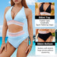 🔥Special Price £12.99!!💥50K+ SOLD!-👙High Waisted Tummy Control Color Block Bikini Sets