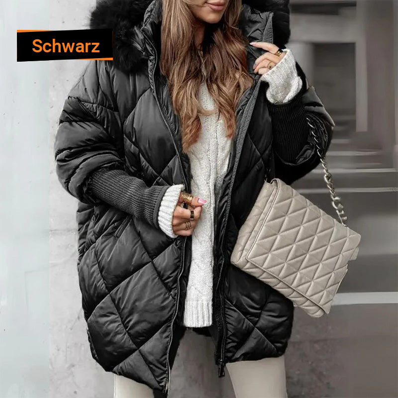 💥Winterschlussverkauf👉🔥Damen Midi parka with knitted sleeves❄️💝