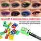 🏆 Last Day Special Price £14.99! 🌈14-Pack Waterproof Colored Gel Eyeliner Pencil – Metallic & Shimmer Finishes, Smudge-Proof（Pencil sharpener color is random）