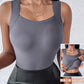 🏆Last Day Special Price ￡8.99!!💐Women's U Neck Camisole High Strechy Seamless Built-in Bra Padded Tank Tops