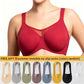 🌸🌸Last Day Special Price £8.88 ! 💐Women's Elegant Sheer Full Coverage Plus Size Bra