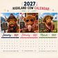 ⏳📅LAST DAY SPECIAL PRICE ￡5.99⚡50K+ SOLD💕2027 Funny Highland Cow Wall Calendar | A4 Hanging Calendar | Designed by Isabel Kline
