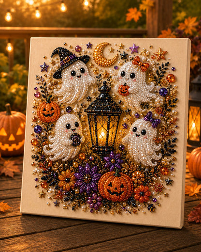 🔥LAST DAY SALE ONLY ￡10.99!!  👻✨ Halloween Pearl Art DIY Kit – Turn Tiny Pearls into Spooky-Cute Magic