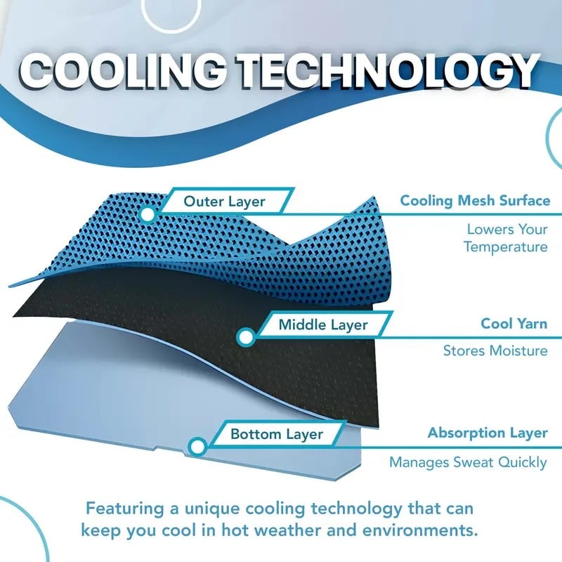 🎁Last Day Buy 1 Get 1 Free (Each only ￡3.49)🔥Cold Sweat Towel You Can Use Anywhere, Anytime! Reusable Soft Absorbent Cooling Portable