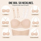⏳LAST WEEK SALE -ONLY £14.99!🖤💐Women's Convertible Strapless Minimiser Bandeau Bra Underwire Unlined for Large Bust