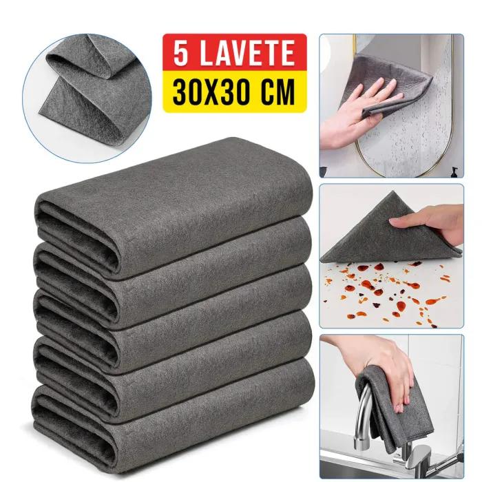 👍LAST DAY 49% OFF🧼🌟Thickened Magic Microfiber Cloth (Set of 5 pieces)