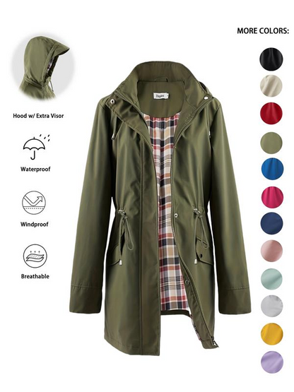 🔥This Week's Special Price:£23.99!!🧥💦Womens Chic. Lightweight. Waterproof Jacket🍃-Unleash Style and Durability in Any Storm!