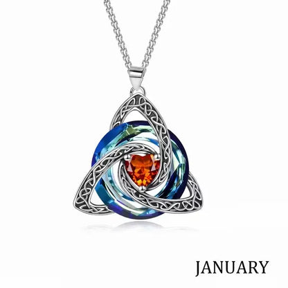 🌲Xmas Hot Sales - 50% off💝Birthstone Celtic Knot Necklace for Women💎