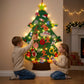 🎅Xmas Hot Sales - 50% OFF!🎄DIY Felt Christmas Tree for Kids✨32 Reusable Ornaments + Fairy Lights