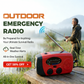 🔥LAST DAY SALE ONLY￡18.99!🔥Multifunctional Portable Solar Emergency Radio 📻– Power Bank, Hand Crank & Weather Alert for Outdoor & Crisis Preparedness🔦