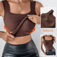 🏆Last Day Special Price ￡8.99!!💐Women's U Neck Camisole High Strechy Seamless Built-in Bra Padded Tank Tops