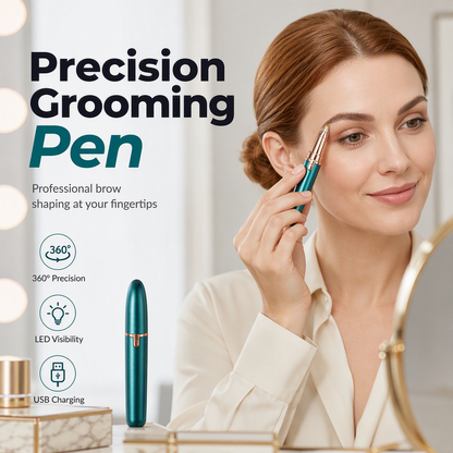 ⏳Time-Limited Special￡9.99!!⏰Electric Eyebrow Trimmer Pen with LED Light – USB Rechargeable Precision Hair Remover
