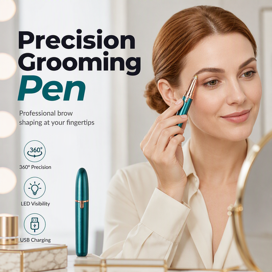 ⏳Time-Limited Special￡9.99!!⏰Electric Eyebrow Trimmer Pen with LED Light – USB Rechargeable Precision Hair Remover