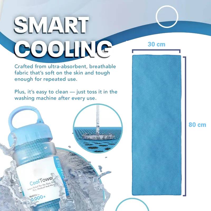 🎁Last Day Buy 1 Get 1 Free (Each only ￡3.49)🔥Cold Sweat Towel You Can Use Anywhere, Anytime! Reusable Soft Absorbent Cooling Portable