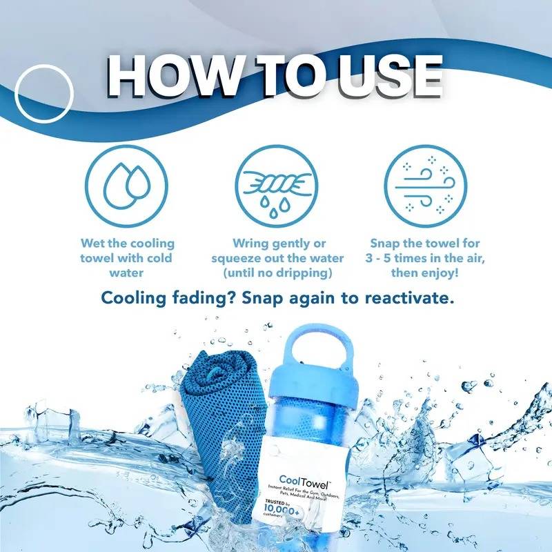 🎁Last Day Buy 1 Get 1 Free (Each only ￡3.49)🔥Cold Sweat Towel You Can Use Anywhere, Anytime! Reusable Soft Absorbent Cooling Portable