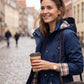 💖LAST DAY SALE 70% OFF🧥Women's Solid-Color Hooded Windbreaker Jacket🍃Drawstring Waist, Zip & Button Closure, Waterproof Long-Sleeve Casual Outerwear Coat for Spring & Fall