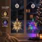 ⏳LAST DAY SALE ONLY ￡8.99!!🎄❄️ DIY Christmas Snowflake Suction Cup LED Lights ✨ | Battery Operated, Warm & Multi-Colour, Window Suction Lights, Christmas Home & Party Decor