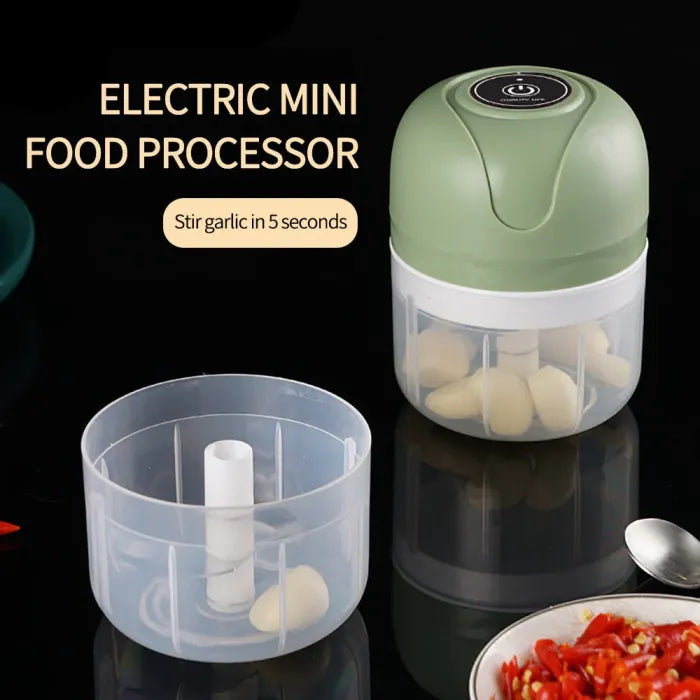 🏆LAST DAY SALE: ￡6.99!!⚡50K+ SOLD! Almost Gone-💥Electric Garlic Chopper, Mini Portable Veggie Cutter