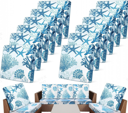 🔥Only £19.98  This Week Promotion!🎁🪑🌿Patio Sofa Cushion Cover – Stretch, Water-Resistant ✨