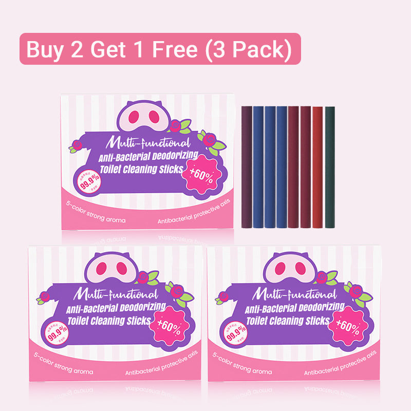 ✨Last Day Sale-🥰Buy 3 get 5 free & Only ￡0.32/pcs🔥Multi-functional Anti-Bacterial Deodorizing Toilet Cleaning Sticks🌈