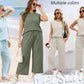 👚💗LAST DAY SALE 50% OFF⚡50K+ SOLD💕2026 New Women's  Sleeveless Top & Wide-Leg Pants 2-Piece Set
