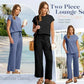 👚💗LAST DAY SALE 50% OFF⚡50K+ SOLD💕2026 New Women's  Sleeveless Top & Wide-Leg Pants 2-Piece Set