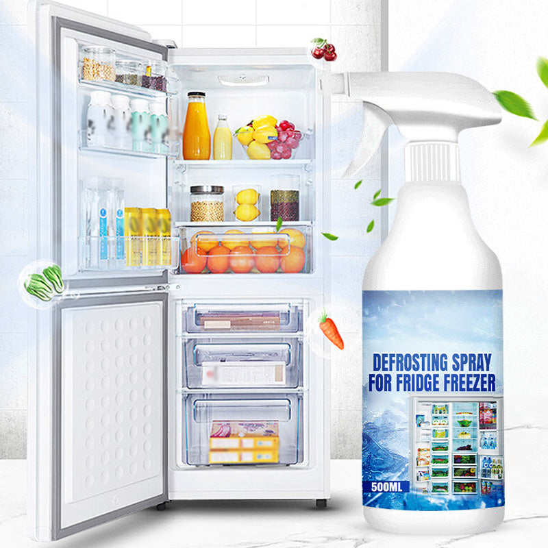 ⏳LAST DAY - Buy 2 Get 1 Free!!🧊Defrosting Spray for Fridge Freezer👍✨Includes Free Spatula