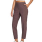 ⏳LIMITED OFFER 50% OFF🌞Women’s Fitted High-Waisted Zip-Pocket Trousers - 👖Lightweight, Breathable, Soft 26\"/27\" Ankle Pants with Zipper Pockets