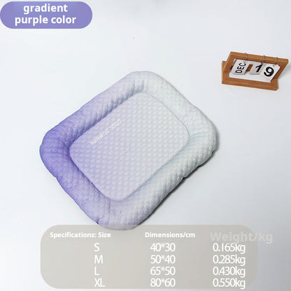 🔥Summer Hot Sale 🐶🧊Pet Cooling Pad Mat for Dogs and Cats🐶😻 - Ice Silk Summer Cool Bed Blanket in Gradient Colours, Breathable Soft Sleeping Cushion for Indoor Floors Sofas and Car Travel Washable Multiple Sizes Available