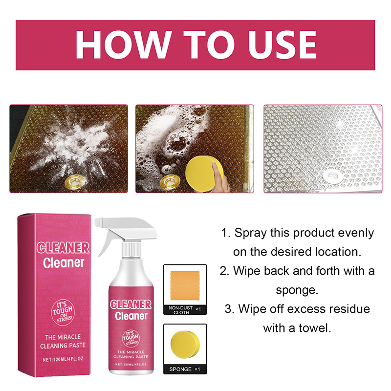 🩷Pink Magic-Buy 2 Get 1 Free🔥Multi-Purpose Kitchen Cleaner Set