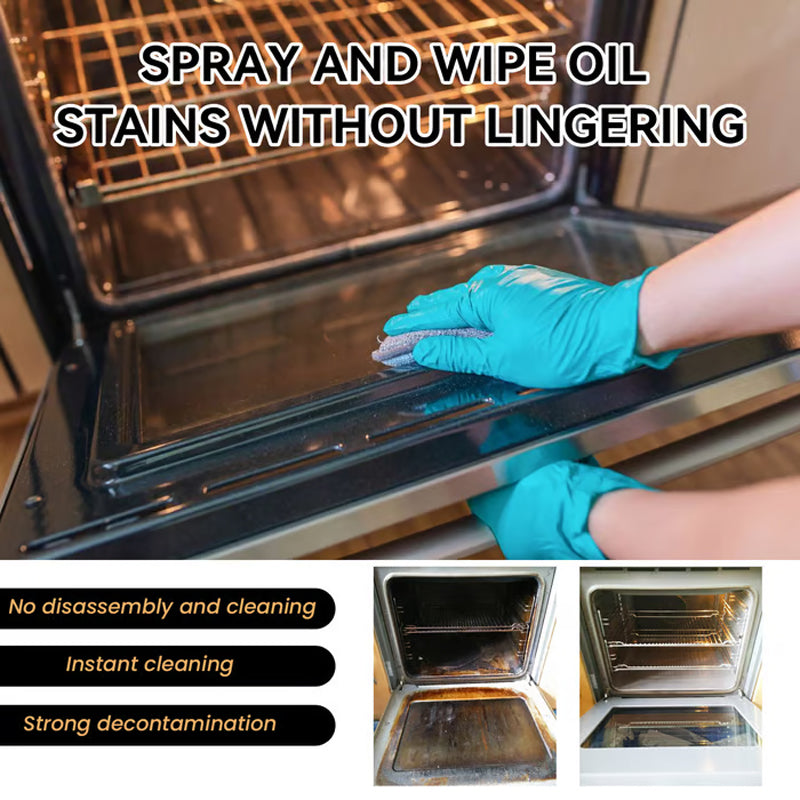 🧼 BUY 2 GET 1 FREE!✨Oven & Grill Cleaner Spray –Dissolves Grease in 5 Mins, No Scrubbing & Eliminates Odors