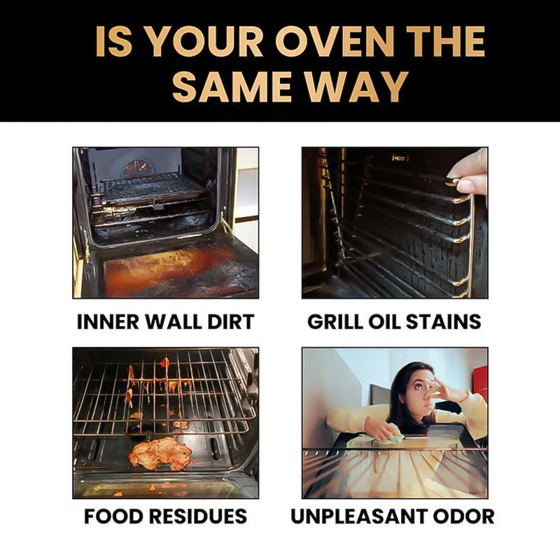 🧼 BUY 2 GET 1 FREE!✨Oven & Grill Cleaner Spray –Dissolves Grease in 5 Mins, No Scrubbing & Eliminates Odors