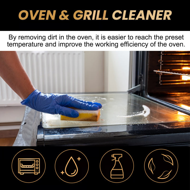 🧼 BUY 2 GET 1 FREE!✨Oven & Grill Cleaner Spray –Dissolves Grease in 5 Mins, No Scrubbing & Eliminates Odors