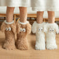 💗LAST DAY SALE 50% OFF-ONLY £10.99!!⚡50K+ SOLD💕Women's Plush Slippers Socks Floor Socks Winter Home Indoor Thickened Fleece-Lined Anti-Slip Adult Women's Plush Snow Socks Shoe Covers