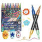 🔥LAST DAY SALE ONLY ￡8.99!!🔥Glitter Brush Markers – dual-tip design, shimmering ink makes cards & crafts sparkle