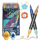 🔥LAST DAY SALE ONLY ￡8.99!!🔥Glitter Brush Markers – dual-tip design, shimmering ink makes cards & crafts sparkle