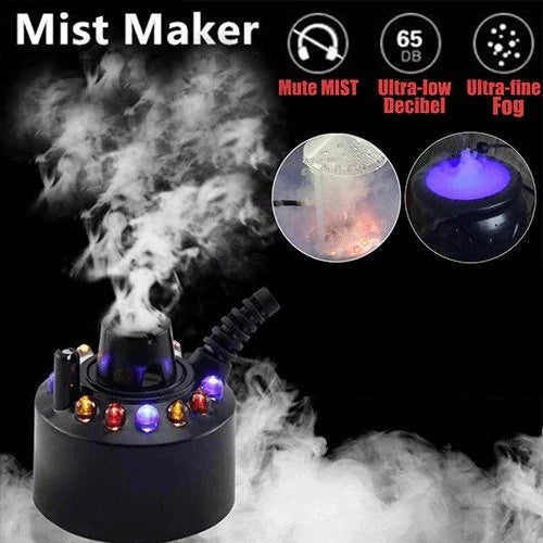 💡 50% OFF! ✨ 12 LED light Ultrasonic Mist Maker Fogger – fine mist for decoration 🌬️