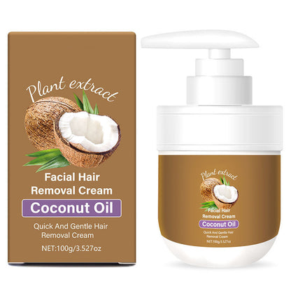 🥥 Last Day Special Price £8.99 ! 🔥Buy 2 Get 1 Free🎁Coconut Facial Hair Removal Cream