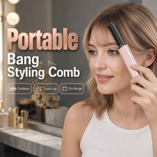 🏆 Last Day Special Price 50% OFF !👩Shape hair in 3 seconds! Create gorgeous hairstyles anytime anywhere. 💁Portable Wireless Mini Bang Styling Comb