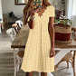 💖LAST DAY SALE ONLY ￡14.99!! 👗Top Pick - V-Neck Eyelet Dress with Scallop Trim – Lightweight & Romantic for Garden Parties or Brunch 🌿