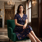 ✨【Limited Offer 50% OFF!】💕Women's V-Neck Floral Print Dress with Twist Waist
