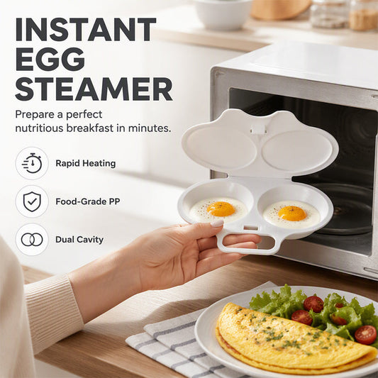 🥳Last Day Buy 2 Get 2 Free Special Price:£8.99!!✨Microwave Egg Poacher with Lid & Handle